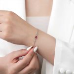 دستبند نقره زنانه نگین رنگی مدل (BIC R25) - Women's silver bracelet with colored stones, model - Image 3