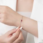 دستبند نقره زنانه نگین رنگی مدل (BIC R30) - Women's silver bracelet with colored stone, model - Image 3