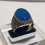 انگشتر عقیق چشم‌ آبی - Blue-eyed agate ring - Image 2