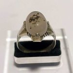 انگشتر عقیق سفید - White agate ring - Image 3
